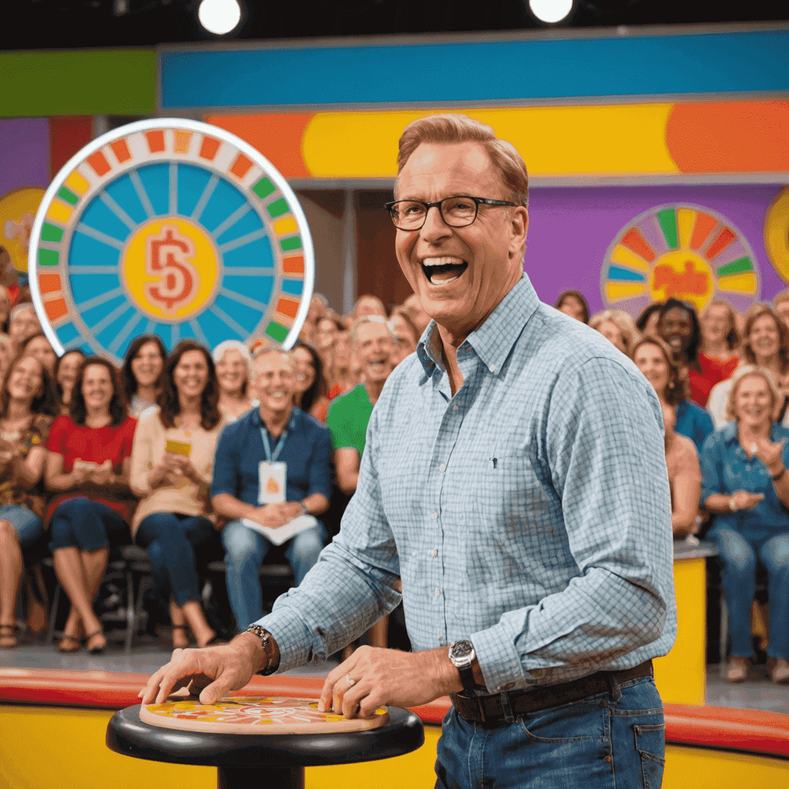 A contestant on The Price is Right dropping a Plinko disc, with an excited audience in the background